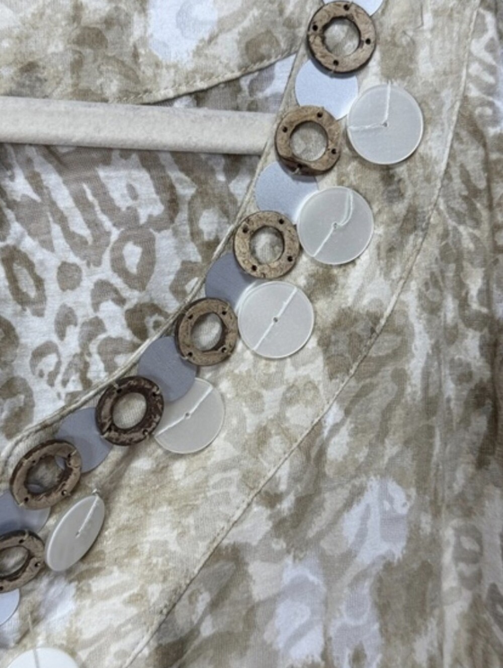 Ruby Rd Beaded V-Neck Short Sleeve Top - Picture 6 of 10